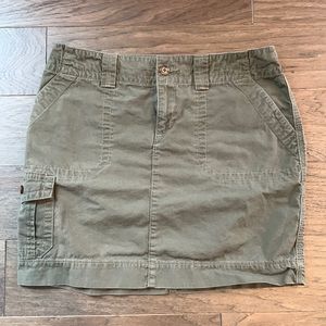 Army Green Cargo Skirt